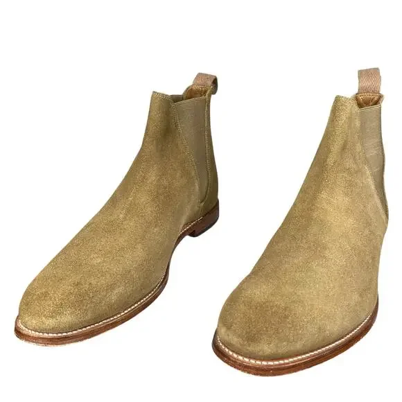 Grenson Men’s Nolan Made In England Tan Suede Chelsea Boot Size 9 US 10